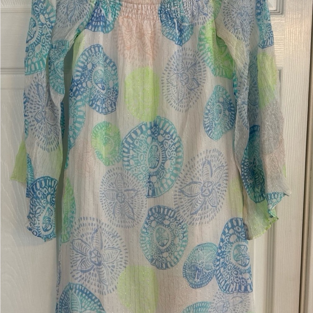Lilly Pulitzer White and Blue Swim Coverup NWOT